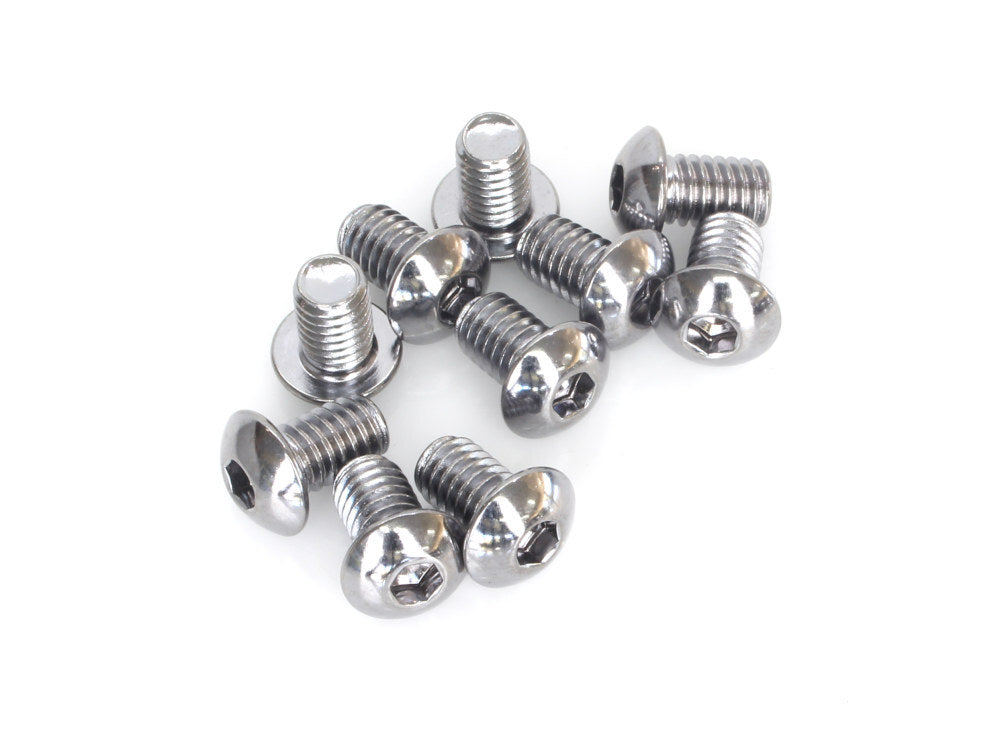 Colony Machine CM-BHC-840 5/16-18 x 1/2" UNC Button Head Allen Bolts Chrome (10 Pack)