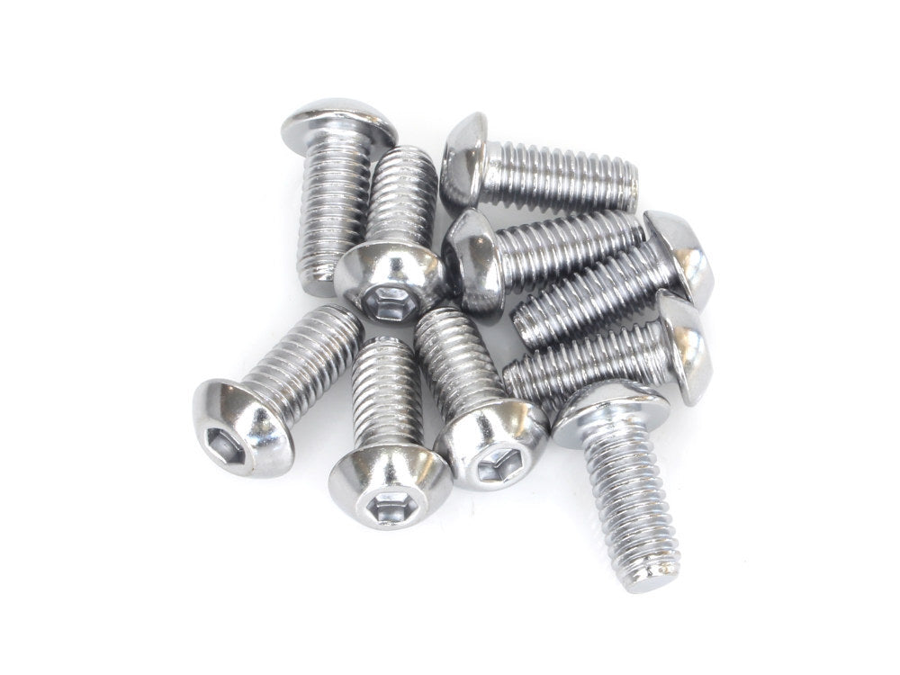 Colony Machine CM-BHC-841 5/16-18 x 3/4" UNC Button Head Allen Bolts Chrome (10 Pack)