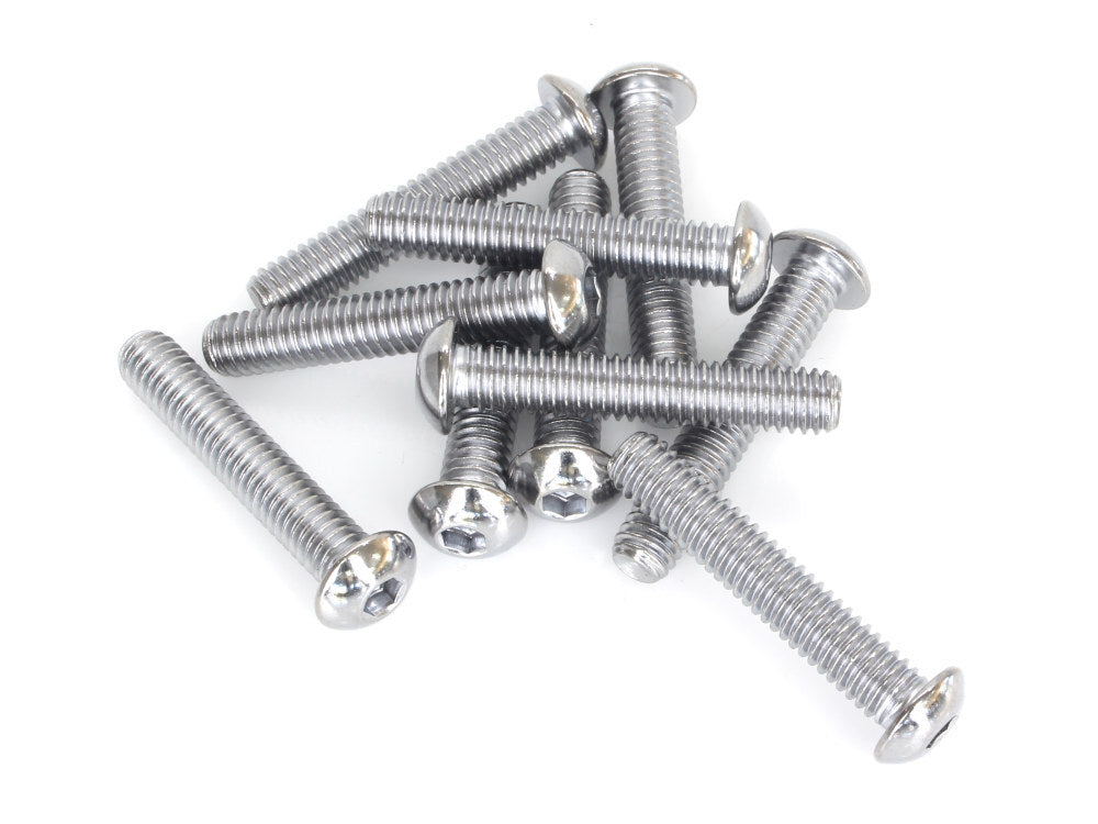 Colony Machine CM-BHC-846 5/16-18 x 1-3/4" UNC Button Head Allen Bolts Chrome (10 Pack)