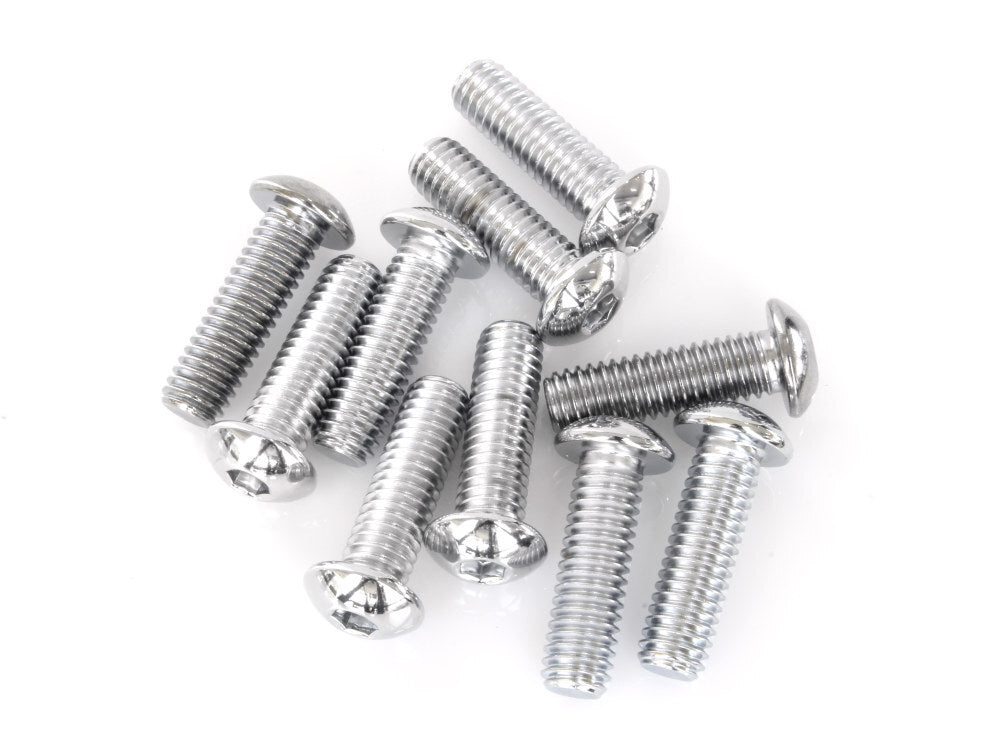 Colony Machine CM-BHC-851 3/8-16 x 1-1/4" UNC Button Head Allen Bolts Chrome (10 Pack)