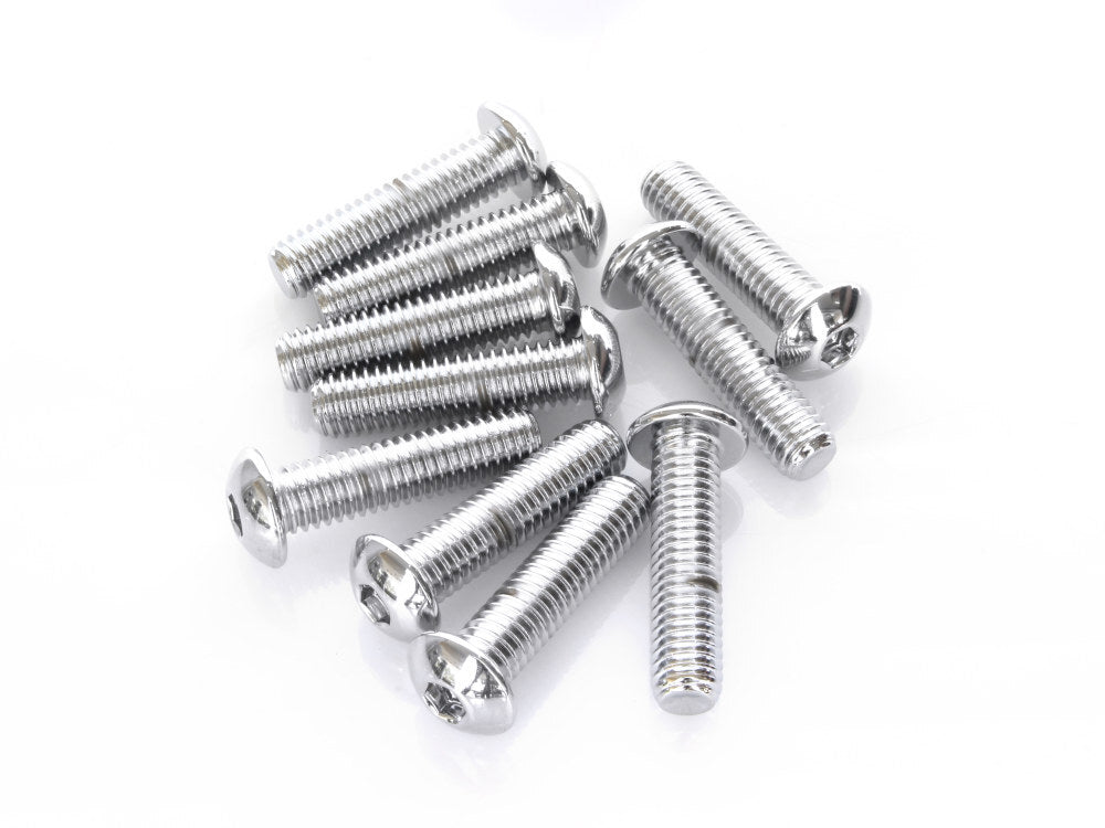 Colony Machine CM-BHC-852 3/8-16 x 1-1/2" UNC Button Head Allen Bolts Chrome (10 Pack)