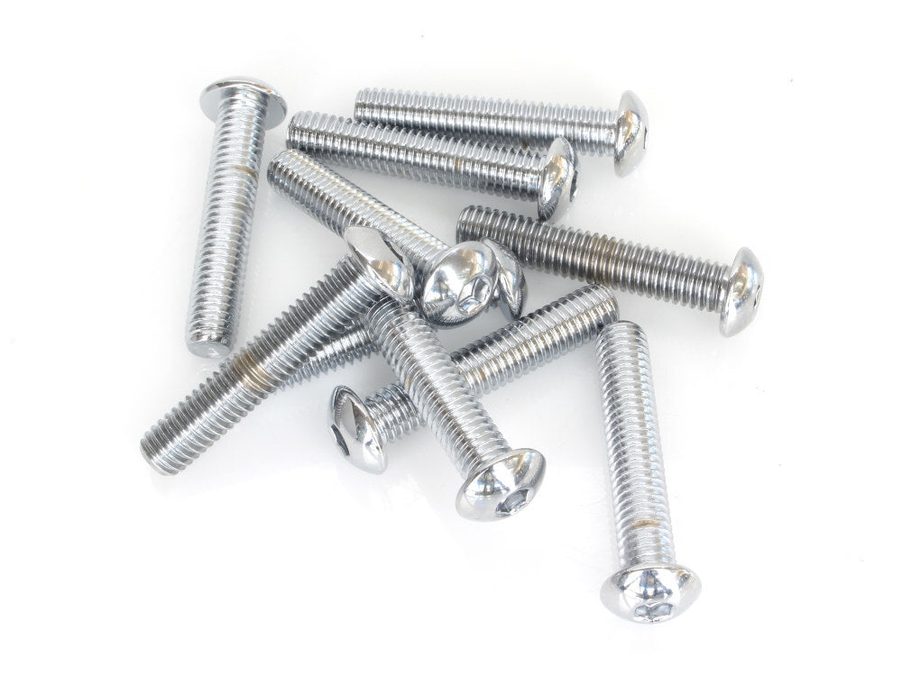 Colony Machine CM-BHC-854 3/8-16 x 2" UNC Button Head Allen Bolts Chrome (10 Pack)