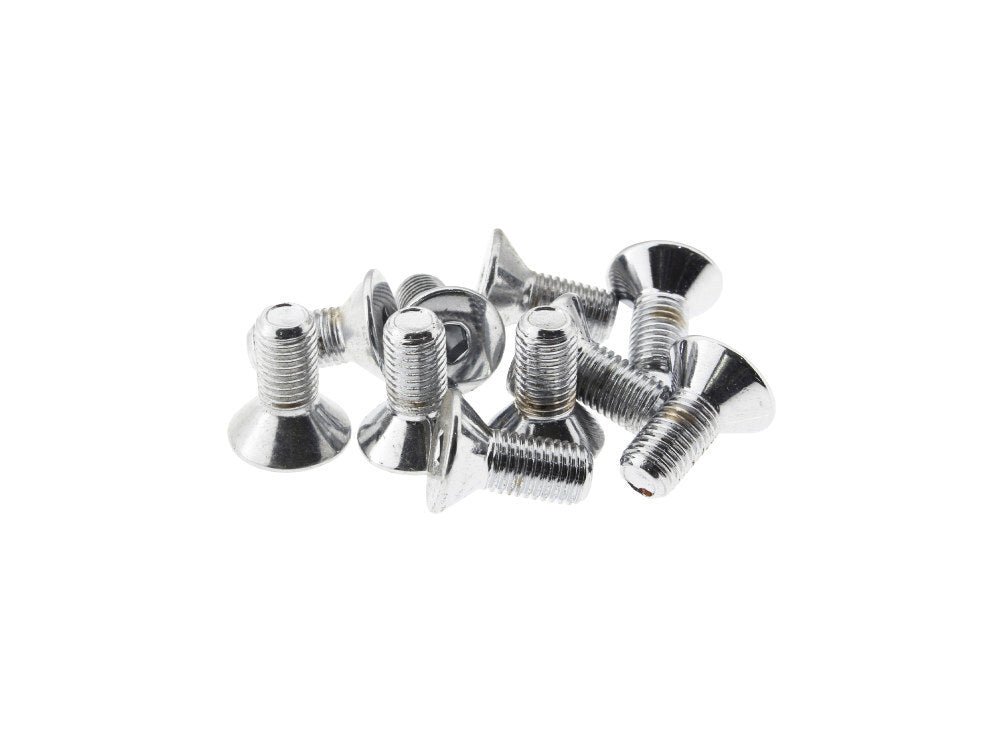 Colony Machine CM-FHS-115 5/16-24 x 3/4" UNF Flat Head Allen Bolts Chrome (10 Pack)