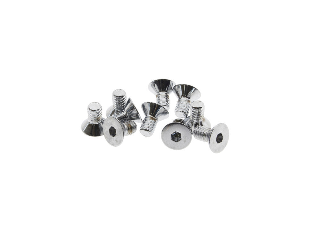 Colony Machine CM-FHS-153 1/4-20 x 1/2" UNC Flat Head Allen Bolts Chrome (10 Pack)