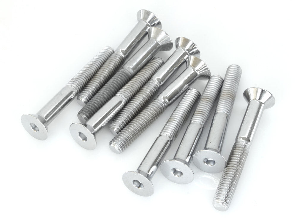 Colony Machine CM-FHS-191 3/8-16 x 3" UNC Flat Head Allen Bolts Chrome (10 Pack)