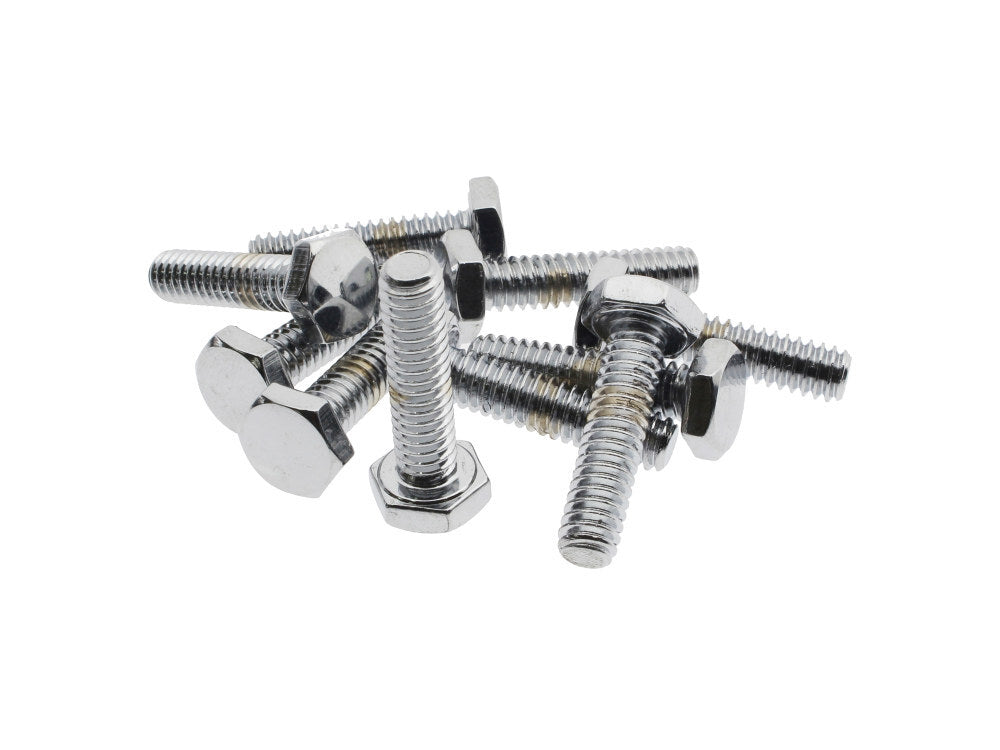 Colony Machine CM-HHC-603 1/4-20 x 1" UNC Hex Head Bolts Chrome (10 Pack)