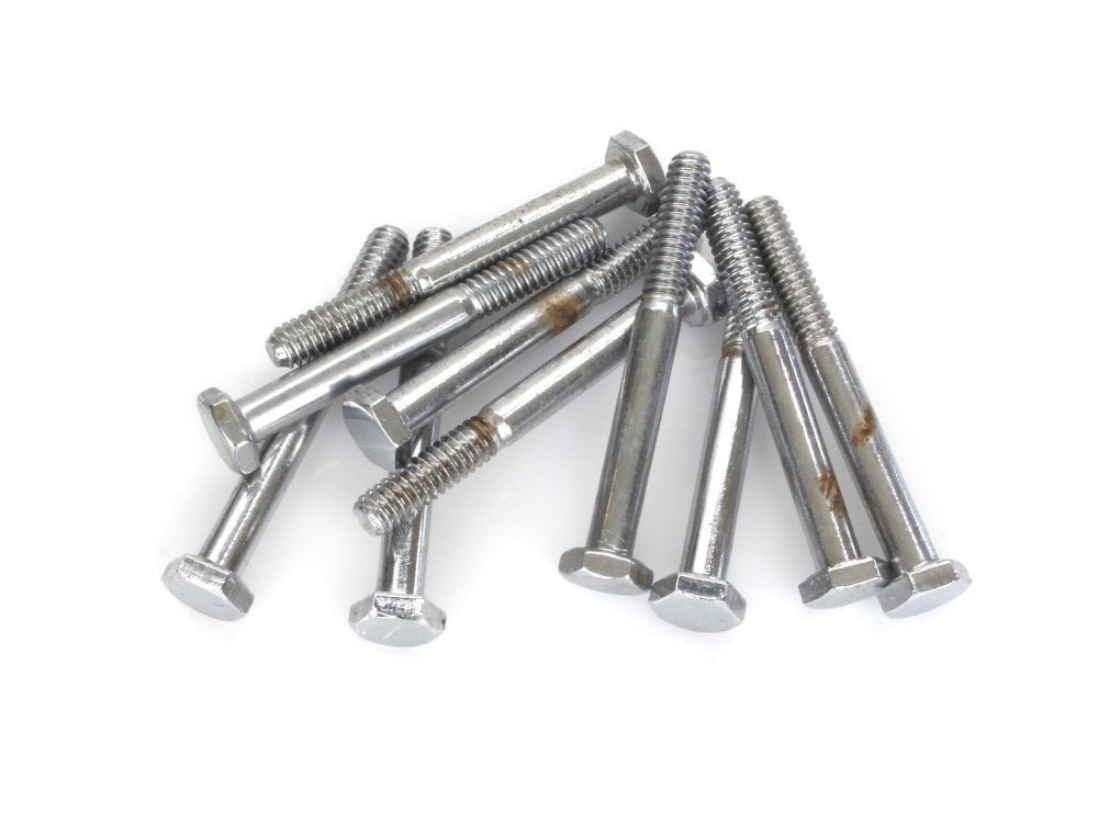 Colony Machine CM-HHC-608 1/4-20 x 2-1/4" UNC Hex Head Bolts Chrome (10 Pack)