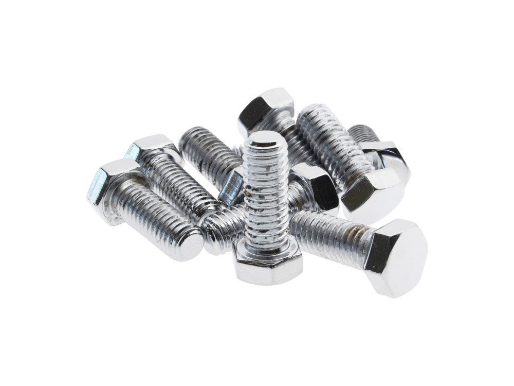 Colony Machine CM-HHC-619 3/8-16 x 1" UNC Hex Head Bolts Chrome (10 Pack)