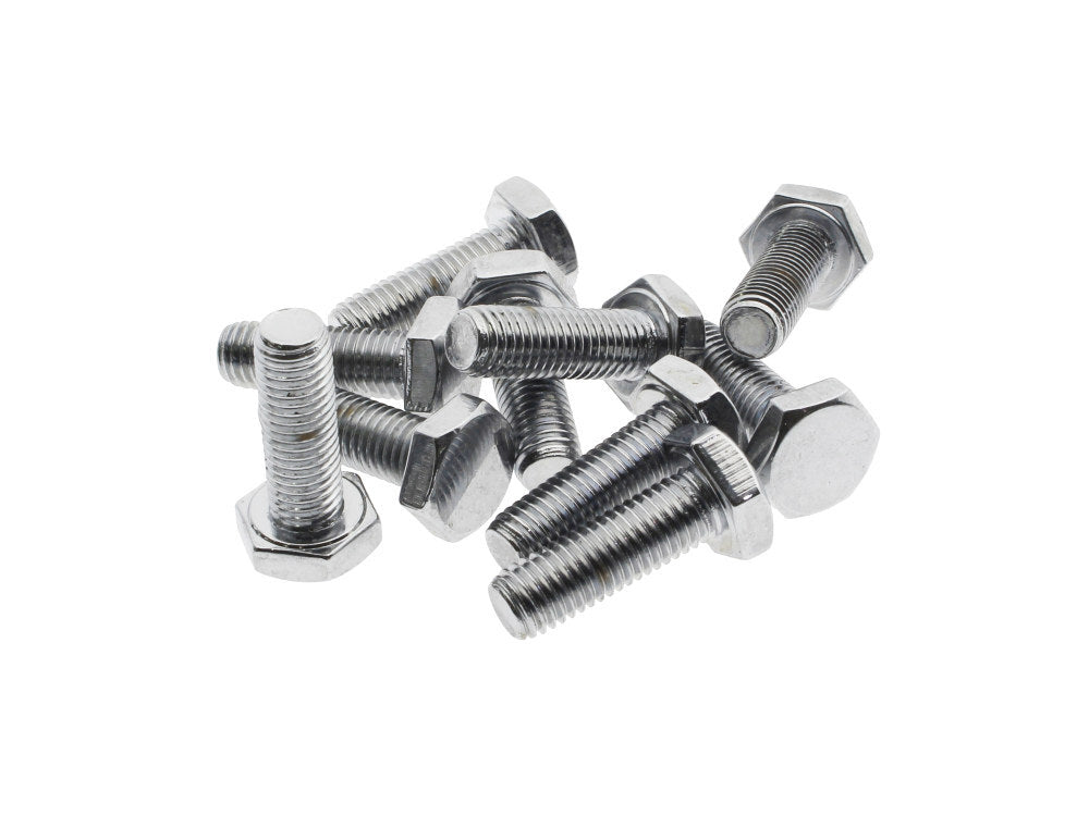 Colony Machine CM-HHC-651 1/4-28 x 3/4" UNF Hex Head Bolts Chrome (10 Pack)