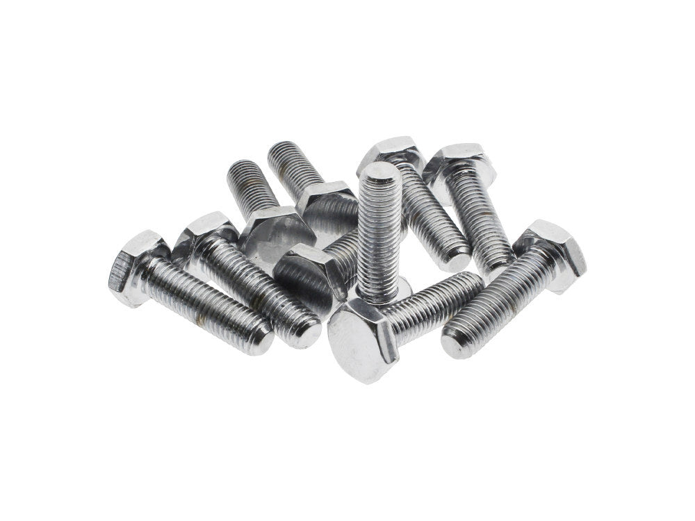 Colony Machine CM-HHC-652 1/4-28 x 7/8" UNF Hex Head Bolts Chrome (10 Pack)