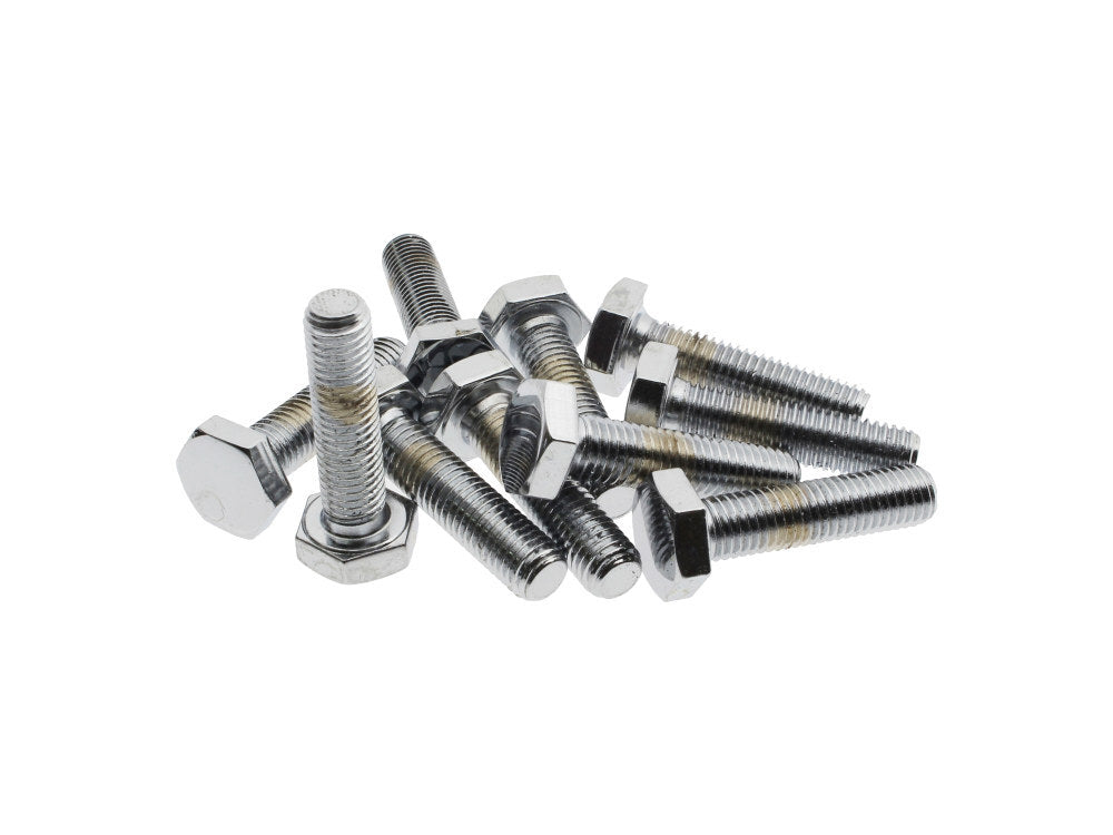 Colony Machine CM-HHC-653 1/4-28 x 1" UNF Hex Head Bolts Chrome (10 Pack)