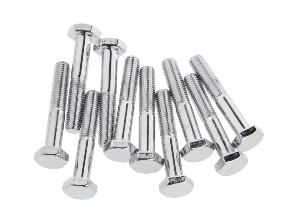 Colony Machine CM-HHC-655 1/4-28 x 1-1/2" UNF Hex Head Bolts Chrome (10 Pack)