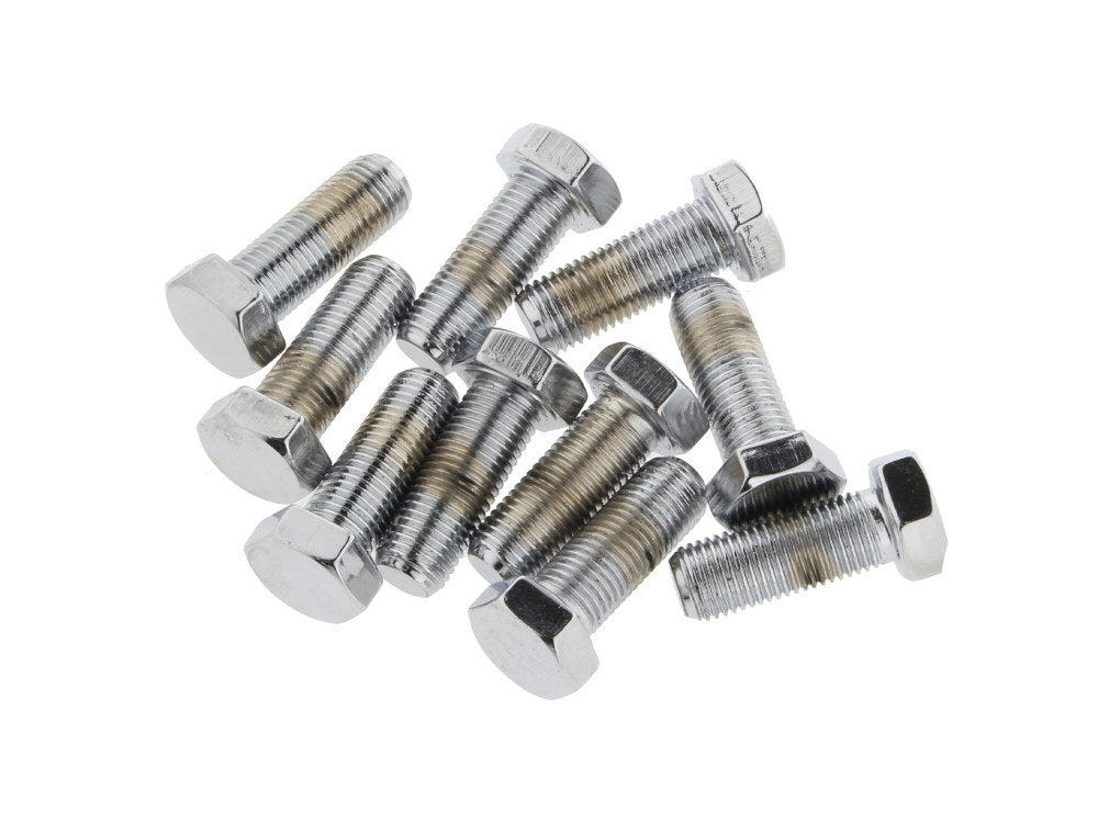 Colony Machine CM-HHC-669 3/8-24 x 1" UNF Hex Head Bolts Chrome (10 Pack)