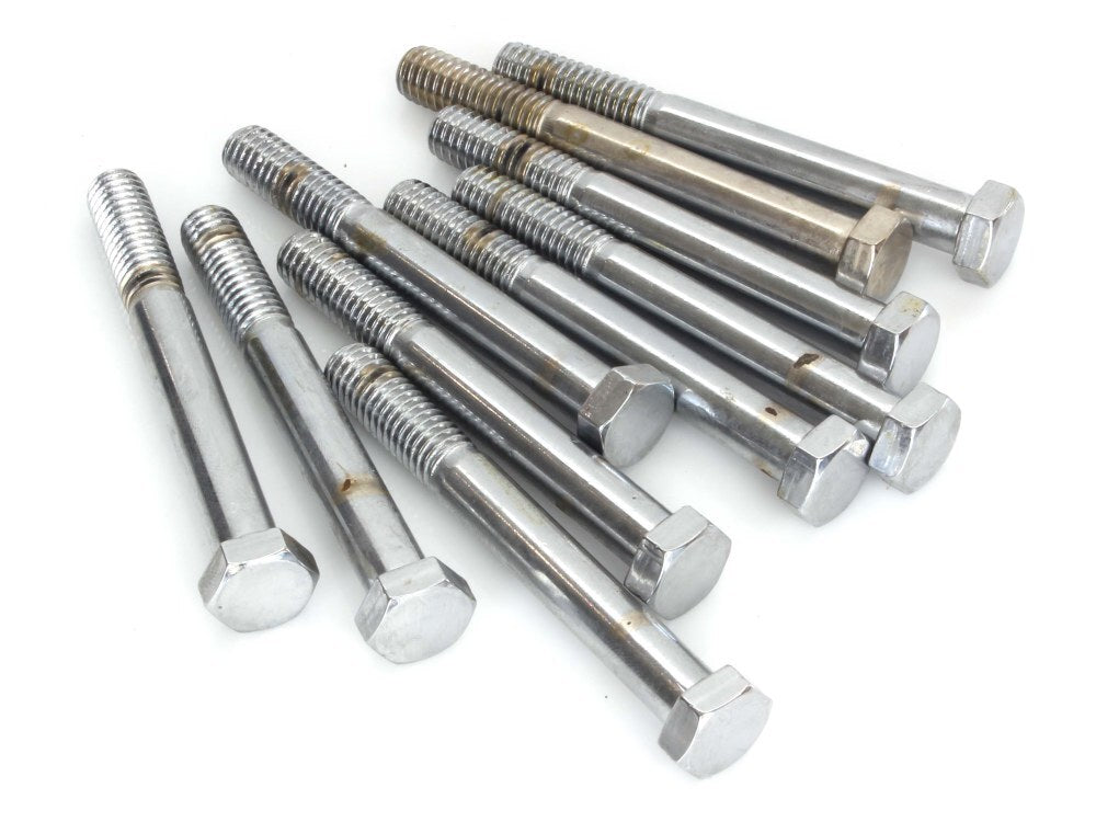 Colony Machine CM-HHC-689 3/8-16 x 3-1/4" UNC Hex Head Bolts Chrome (10 Pack)