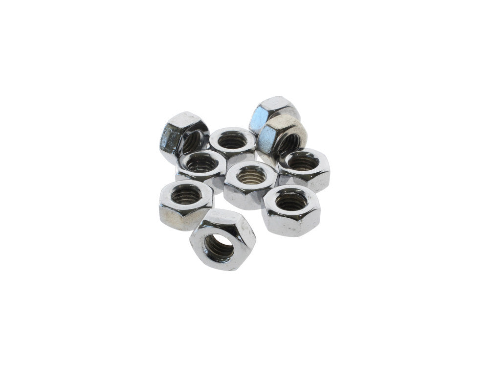 Colony Machine CM-HN-400 1/4-28 UNF Hex Nuts Chrome (10 Pack)