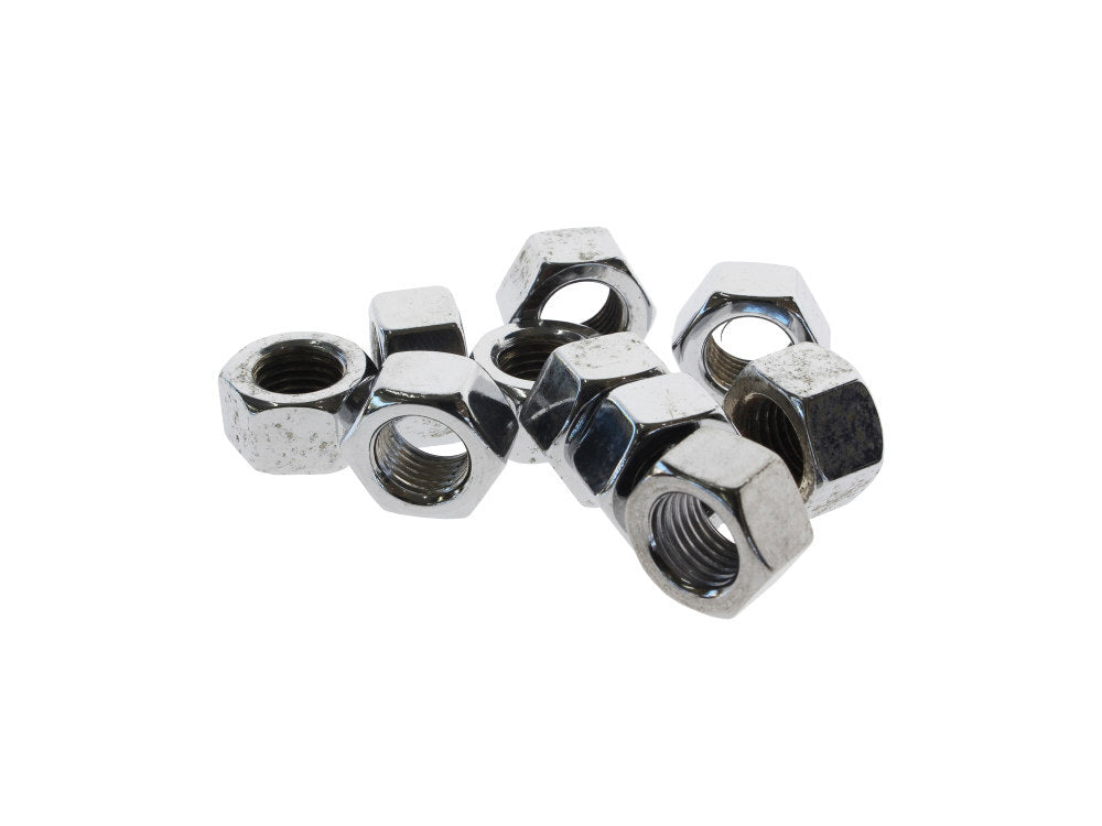 Colony Machine CM-HN-402 3/8-24 UNF Hex Nuts Chrome (10 Pack)