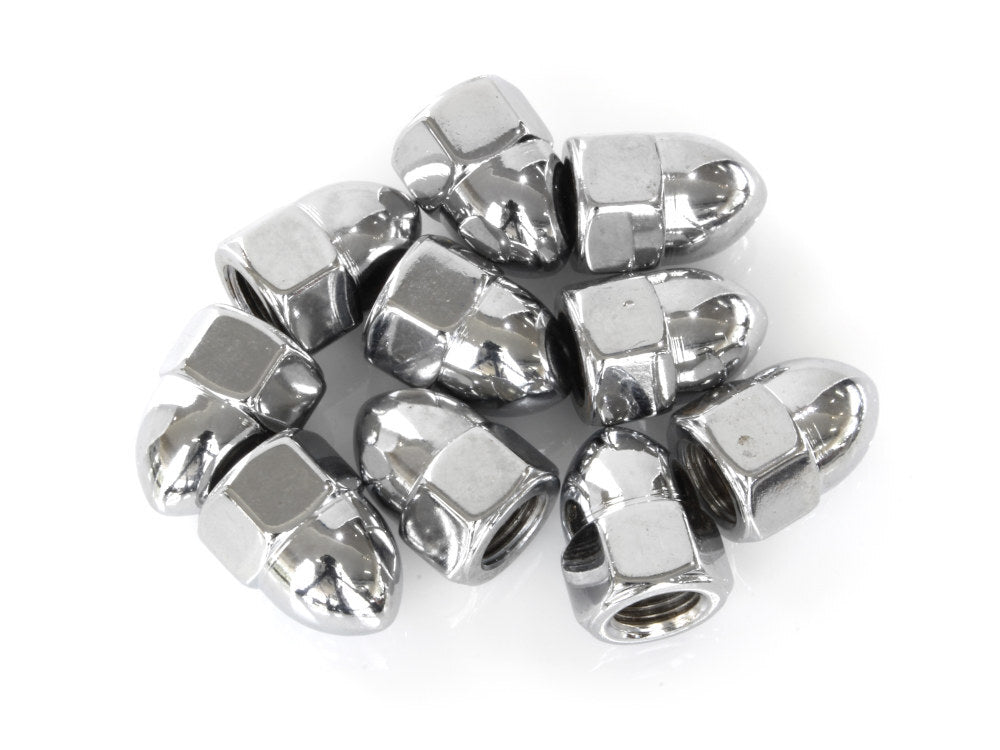 Colony Machine CM-PAN-154 3/8-24 UNF Acorn OEM Style Nuts Chrome (10 Pack)