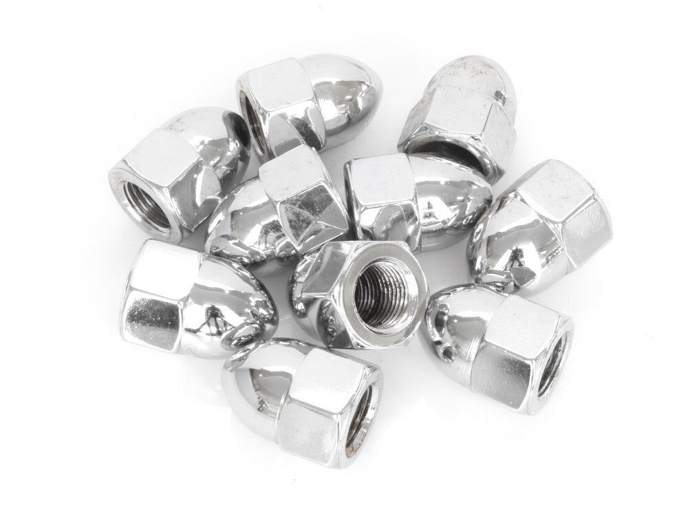 Colony Machine CM-PAN-156 1/2-20 UNF Acorn OEM Style Nuts Chrome (10 Pack)