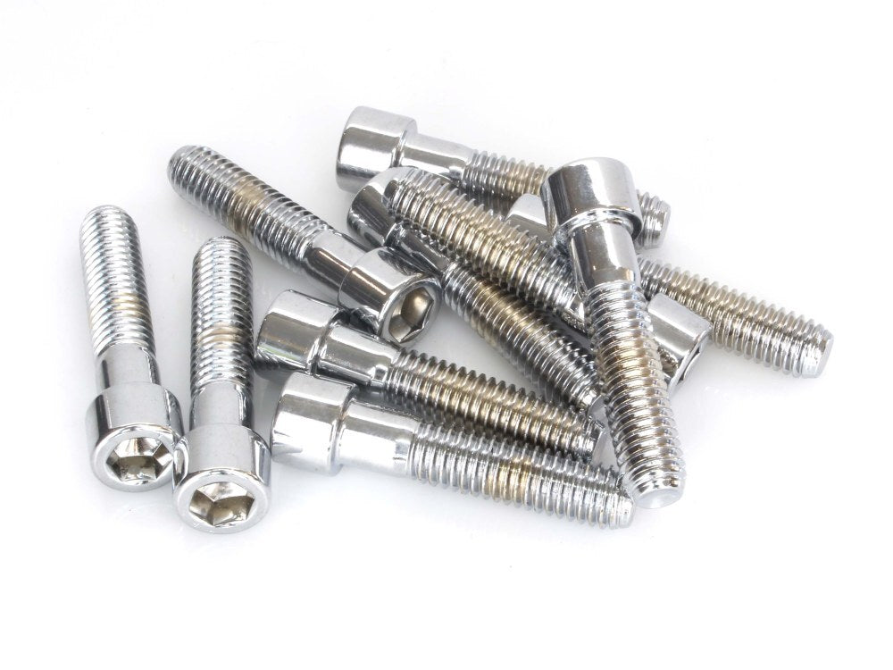 Colony Machine CM-PSHC-2004 7/16-14 x 2" UNC Polished Socket Head Allen Bolts Chrome (10 Pack)