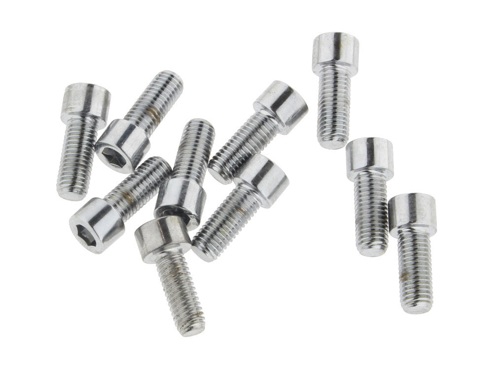 Colony Machine CM-PSHC-209 1/4-28 x 5/8" UNF Polished Socket Head Allen Bolts Chrome (10 Pack)