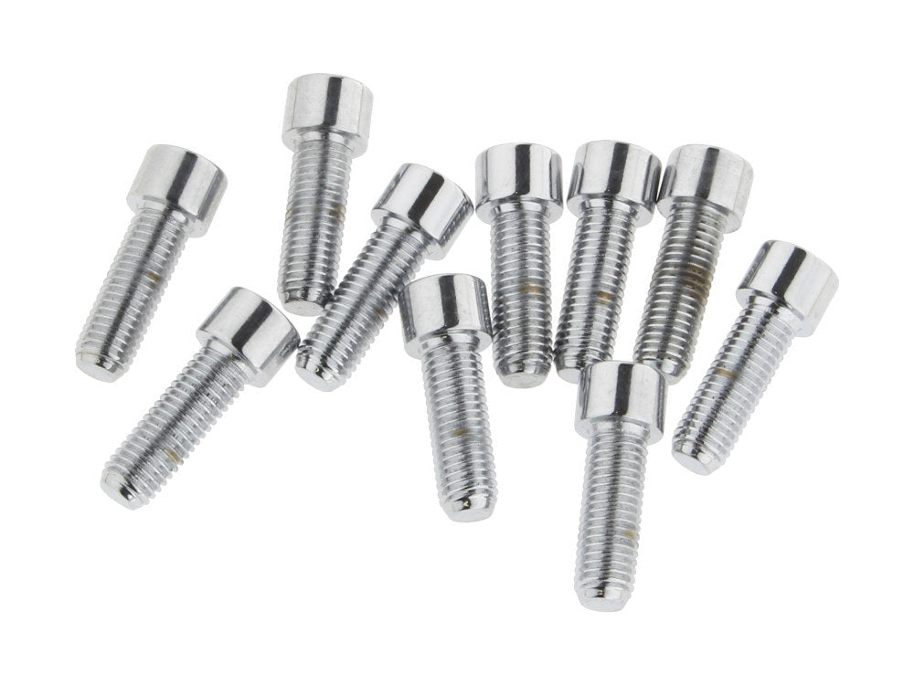 Colony Machine CM-PSHC-210 1/4-28 x 3/4" UNF Polished Socket Head Allen Bolts Chrome (10 Pack)