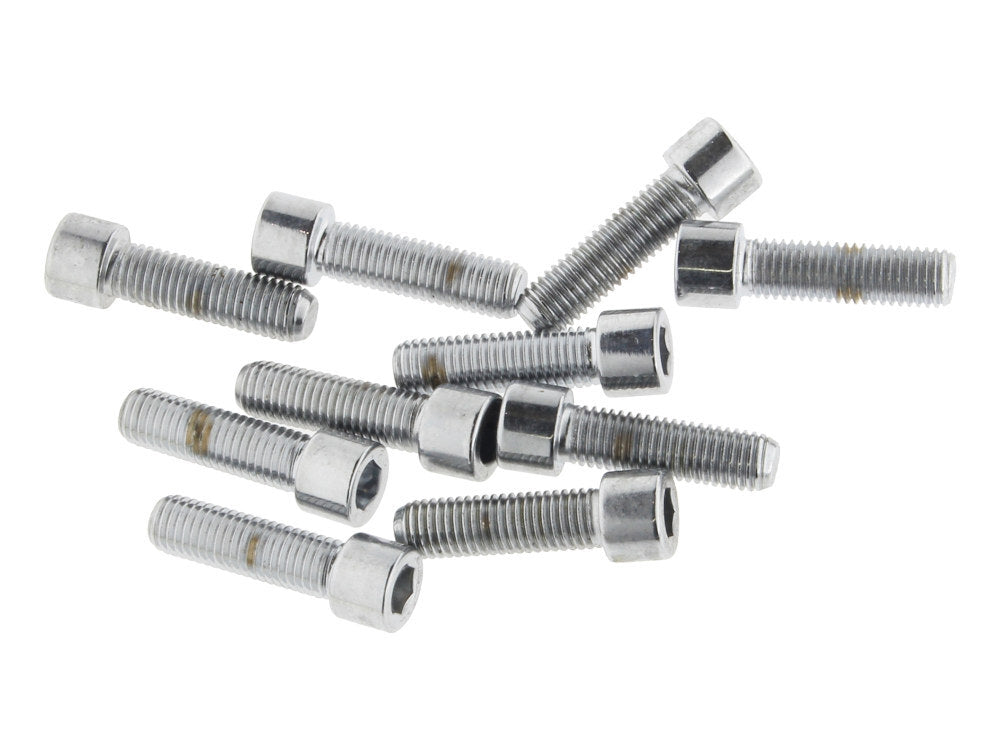 Colony Machine CM-PSHC-211 1/4-28 x 7/8" UNF Polished Socket Head Allen Bolts Chrome (10 Pack)