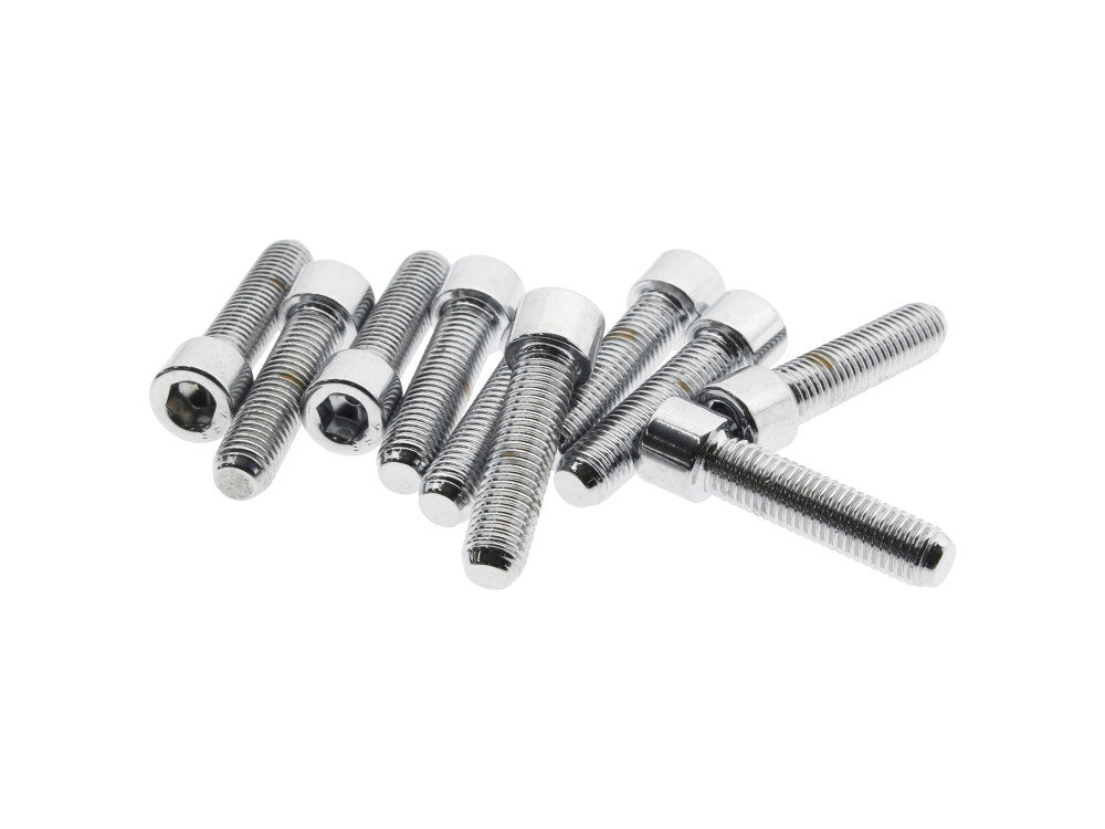 Colony Machine CM-PSHC-212 1/4-28 x 1" UNF Polished Socket Head Allen Bolts Chrome (10 Pack)