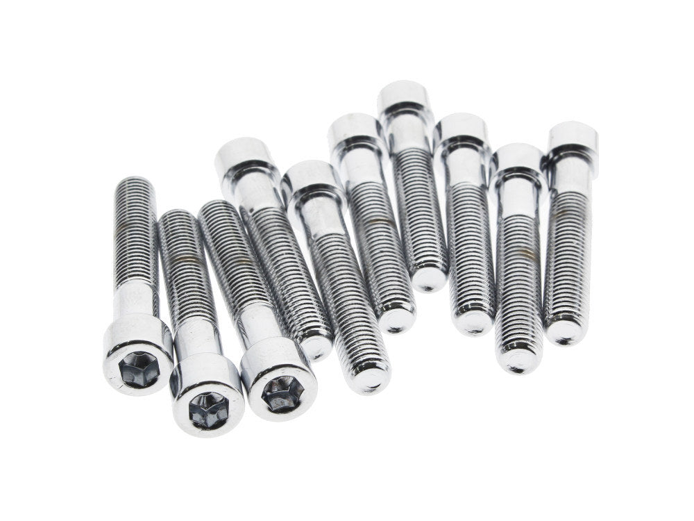 Colony Machine CM-PSHC-214 1/4-28 x 1-1/2" UNF Polished Socket Head Allen Bolts Chrome (10 Pack)