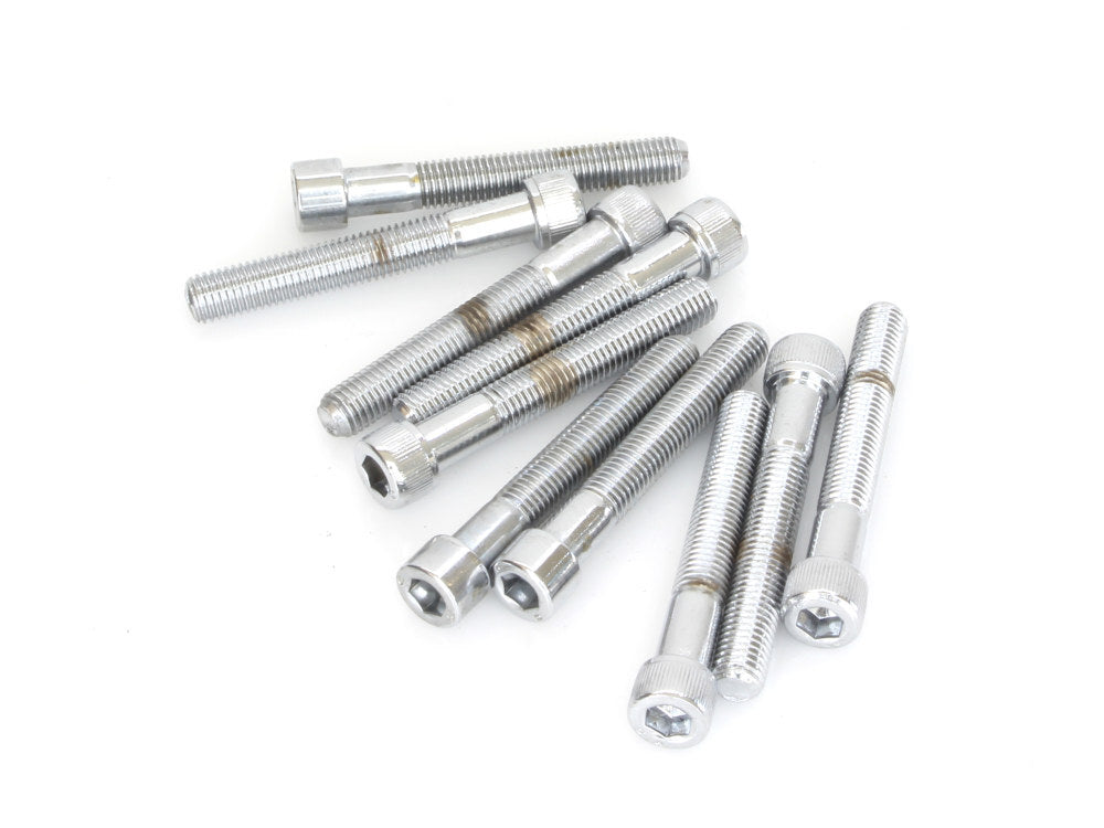 Colony Machine CM-PSHC-215 1/4-28 x 1-3/4" UNF Polished Socket Head Allen Bolts Chrome (10 Pack)