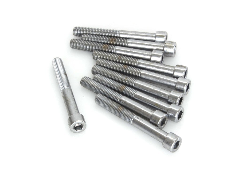 Colony Machine CM-PSHC-216 1/4-28 x 2" UNF Polished Socket Head Allen Bolts Chrome (10 Pack)