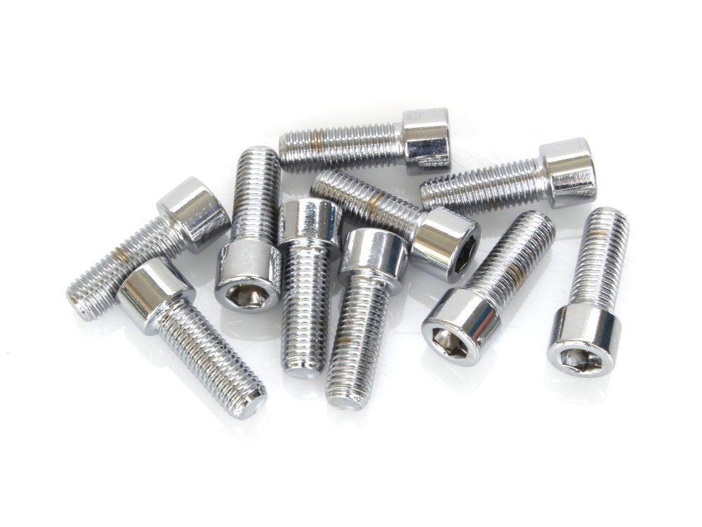 Colony Machine CM-PSHC-220 5/16-24 x 7/8" UNF Polished Socket Head Allen Bolts Chrome (10 Pack)