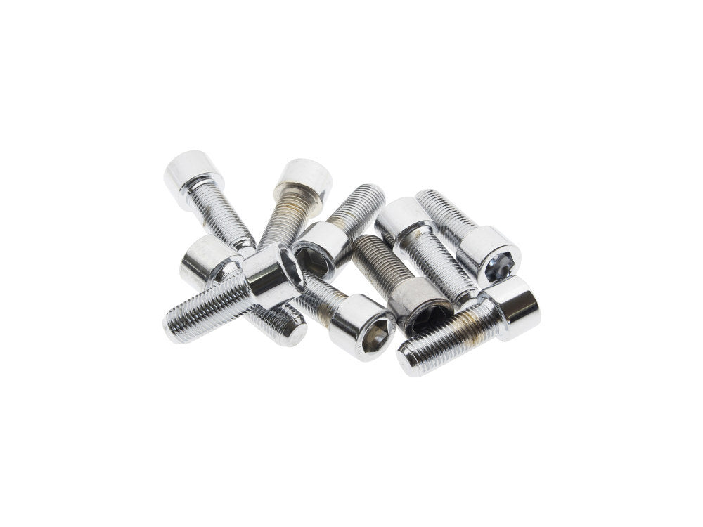 Colony Machine CM-PSHC-232 3/8-24 x 1" UNF Polished Socket Head Allen Bolts Chrome (10 Pack)