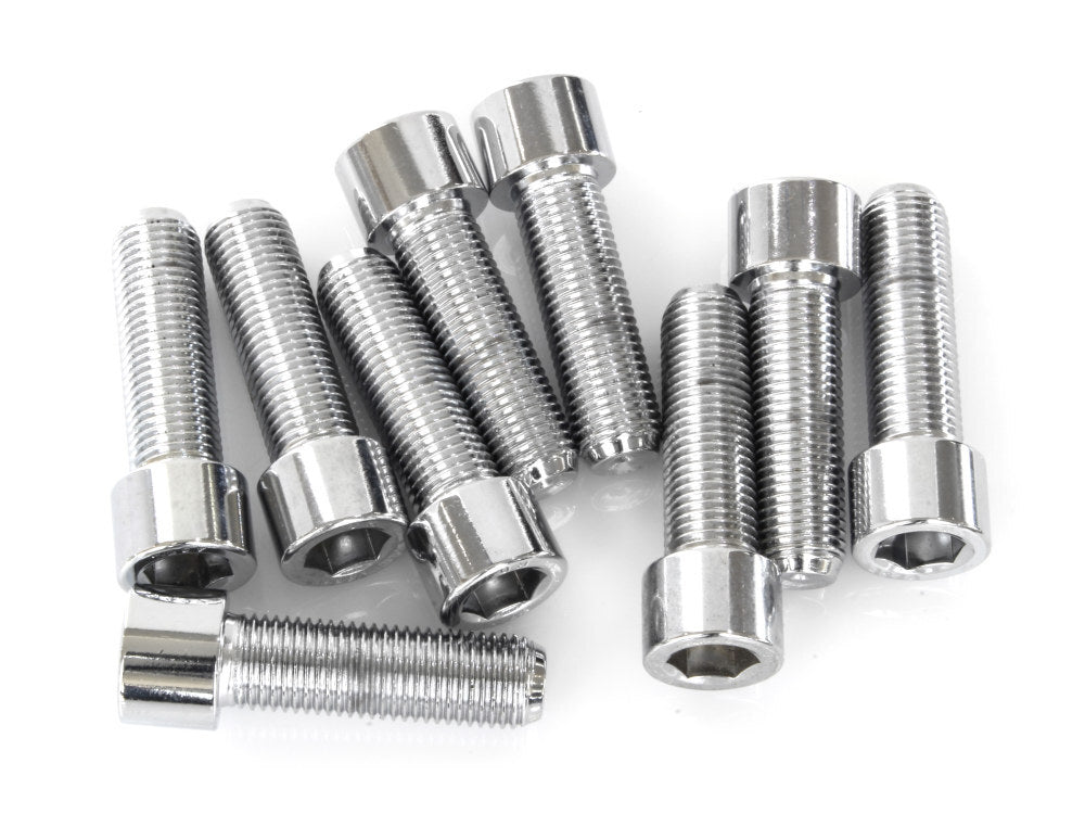 Colony Machine CM-PSHC-233 3/8-24 x 1-1/4" UNF Polished Socket Head Allen Bolts Chrome (10 Pack)