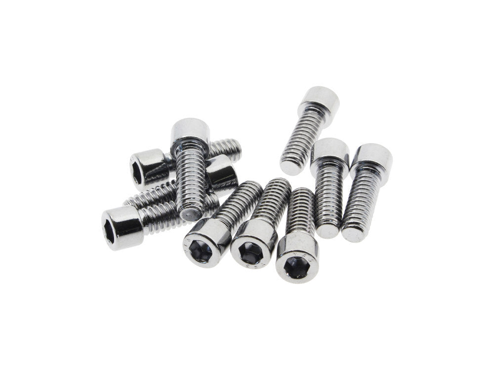 Colony Machine CM-PSHC-258 1/4-20 x 3/4" UNC Polished Socket Head Allen Bolts Chrome (10 Pack)