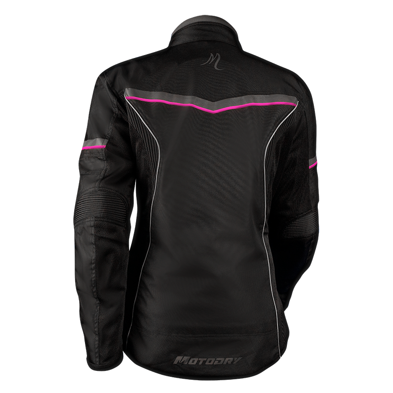 MotoDry 4 Seasons Black/Grey/Magenta Textile Womens Jacket