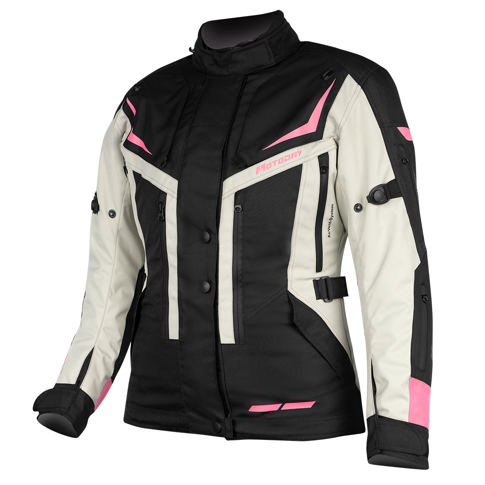 MotoDry Rallye 2 Adventure Black/Grey/Magenta Textile Womens Jacket