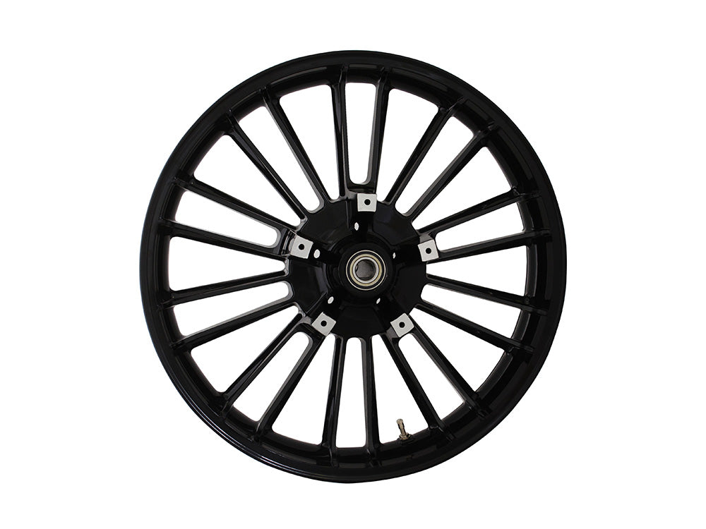 Coastal Moto COA-3D-ATL213BCABST 21" x 3.50" Wide Atlantic 3D Wheel w/Front Hub Black Cut for Touring 08-Up w/ABS