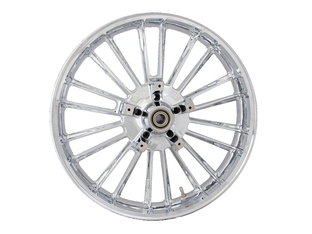 Coastal Moto COA-3D-ATL213CHABST 21" x 3.50" Wide Atlantic 3D Wheel w/Front Hub Chrome for Touring 08-Up w/ABS