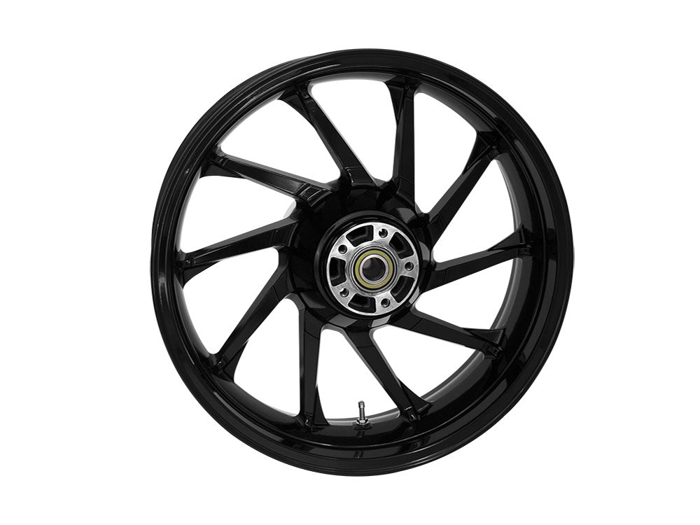 Coastal Moto COA-3D-HUR185SB-ABST 18" x 5.50" Wide Hurricane 3D Wheel w/Rear Hub Gloss Black for Touring 09-Up w/ABS