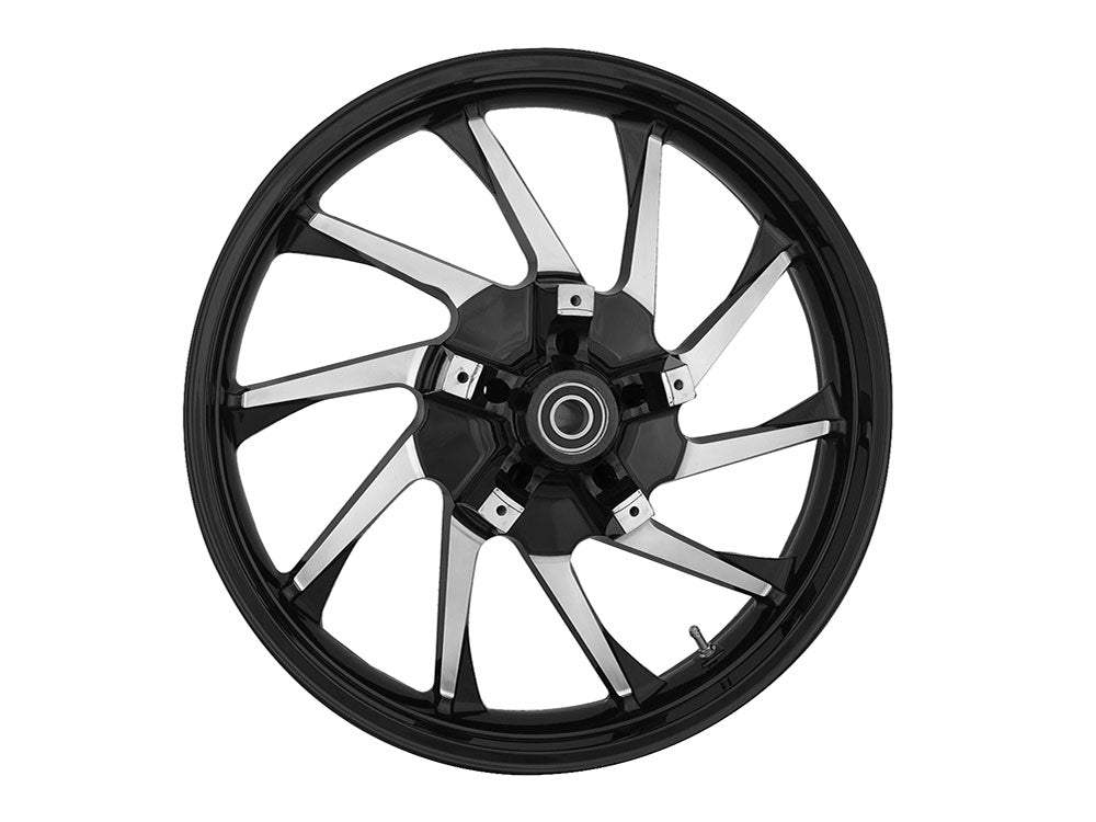 Coastal Moto COA-3D-HUR213BCABST 21" x 3.50" Wide Hurricane 3D Wheel w/Front Hub Black Cut for Touring 08-Up w/ABS