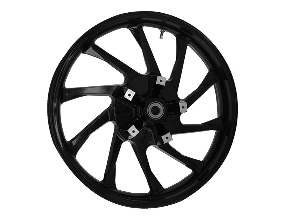 Coastal Moto COA-3D-HUR213SB-ABST 21" x 3.50" Wide Hurricane 3D Wheel w/Front Hub Gloss Black for Touring 08-Up w/ABS