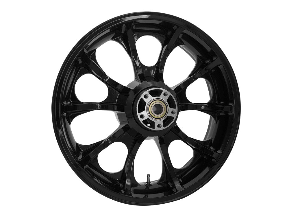 Coastal Moto COA-3D-LGO185SB-ABST 18" x 5.50" Wide Largo 3D Wheel w/Rear Hub Gloss Black for Touring 09-Up w/ABS