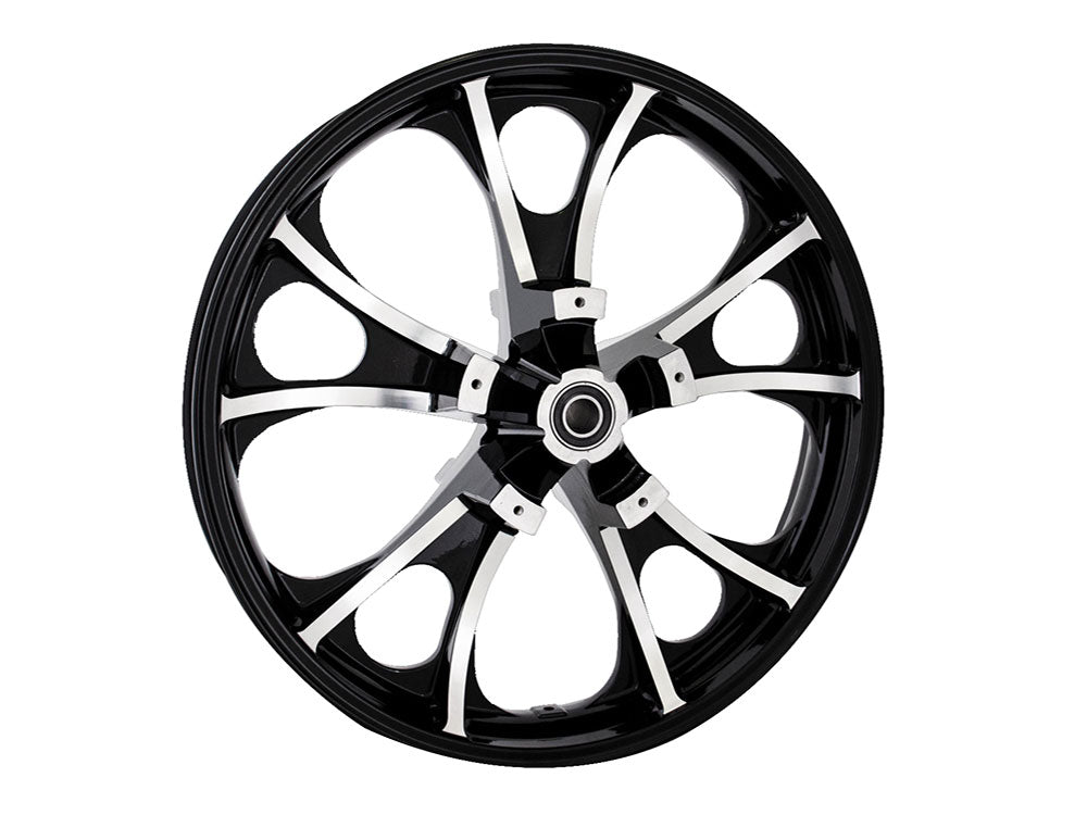 Coastal Moto COA-3D-LGO213BCABST 21" x 3.50" Wide Largo 3D Wheel w/Front Hub Black Cut for Touring 08-Up w/ABS