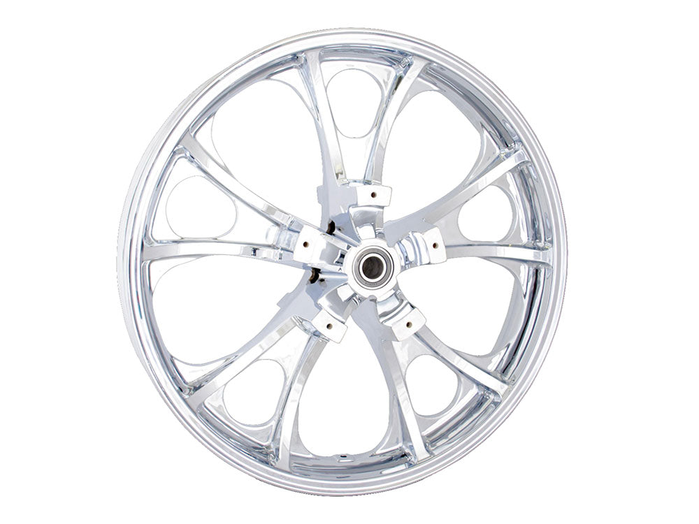 Coastal Moto COA-3D-LGO213CHABST 21" x 3.50" Wide Largo 3D Wheel w/Front Hub Chrome for Touring 08-Up w/ABS