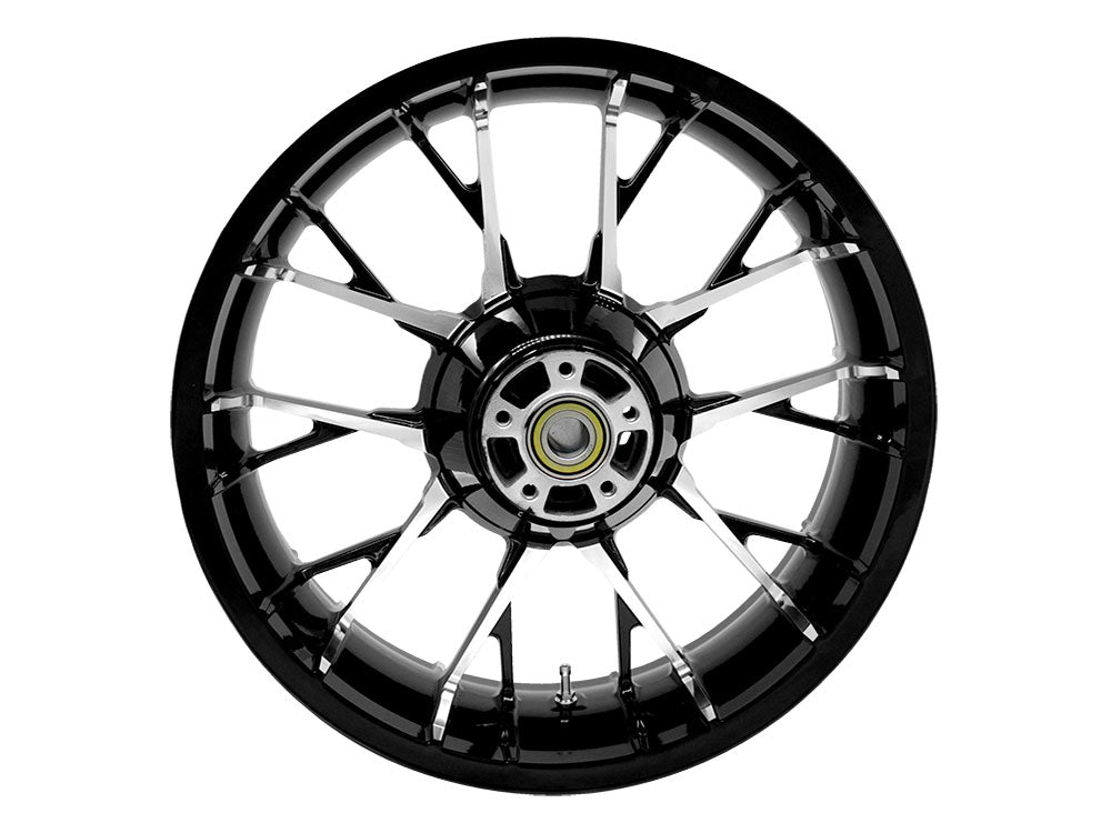 Coastal Moto COA-3D-MAR185BCABST 18" x 5.50" Wide Marlin 3D Wheel w/Rear Hub Black Cut for Touring 09-Up w/ABS