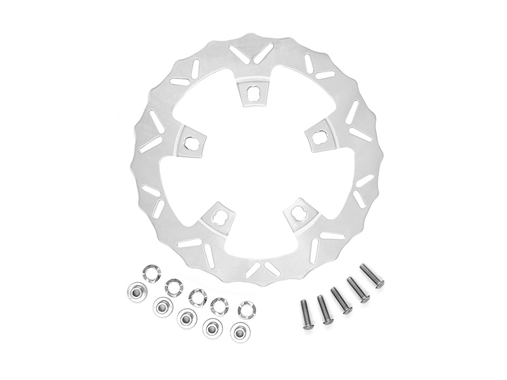 Coastal Moto COA-CM-FR-320DRP 12.6" Front Dragon Disc Rotor Polished for Harley-Davidson Touring 24-Up Models w/Coastal Moto Wheel