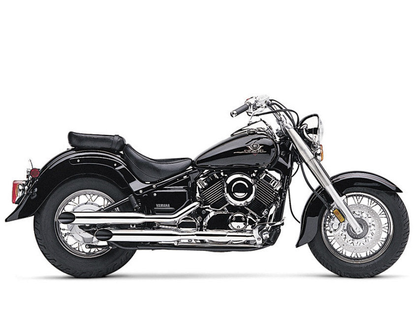 Cobra USA COB-2163SC Exhaust w/Slash Cut Mufflers Chrome for Yamaha V-Star XVS650 98-19