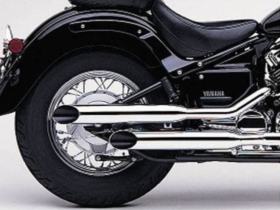 Cobra USA COB-2163SC Exhaust w/Slash Cut Mufflers Chrome for Yamaha V-Star XVS650 98-19