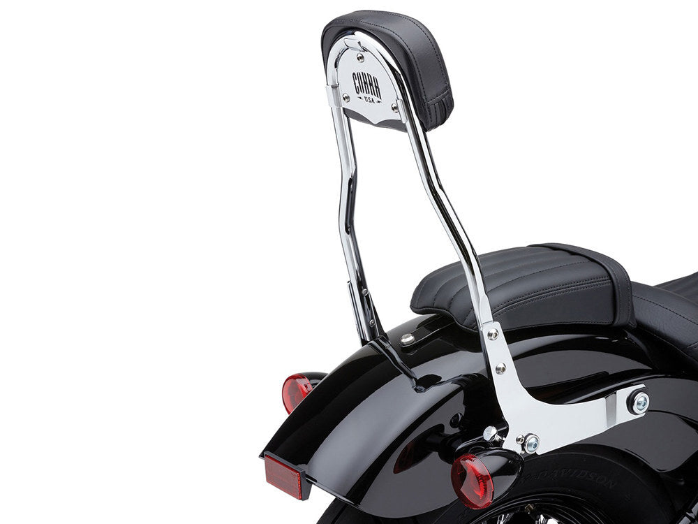 Cobra USA COB-602-2006 Short Quick Detachable Sissy Bar Kit Chrome for Deluxe/Heritage Classic/Softail Slim/Street Bob 18-Up/Standard 20-Up