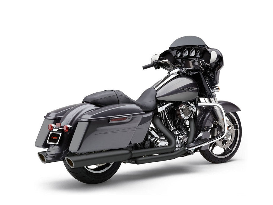 Cobra USA COB-6108RB 4" 909 Back Slash Slip-On Mufflers Black for Touring 17-Up